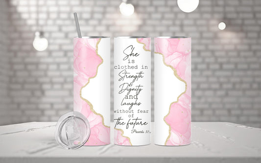 Religion White & Pink Marble